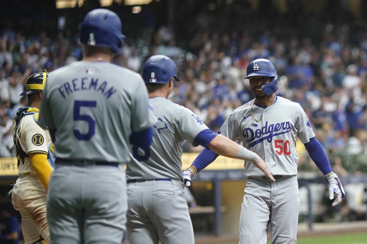 Betts homers in return from injury, Ohtani also goes deep as Kershaw and Dodgers beat Brewers 5-2