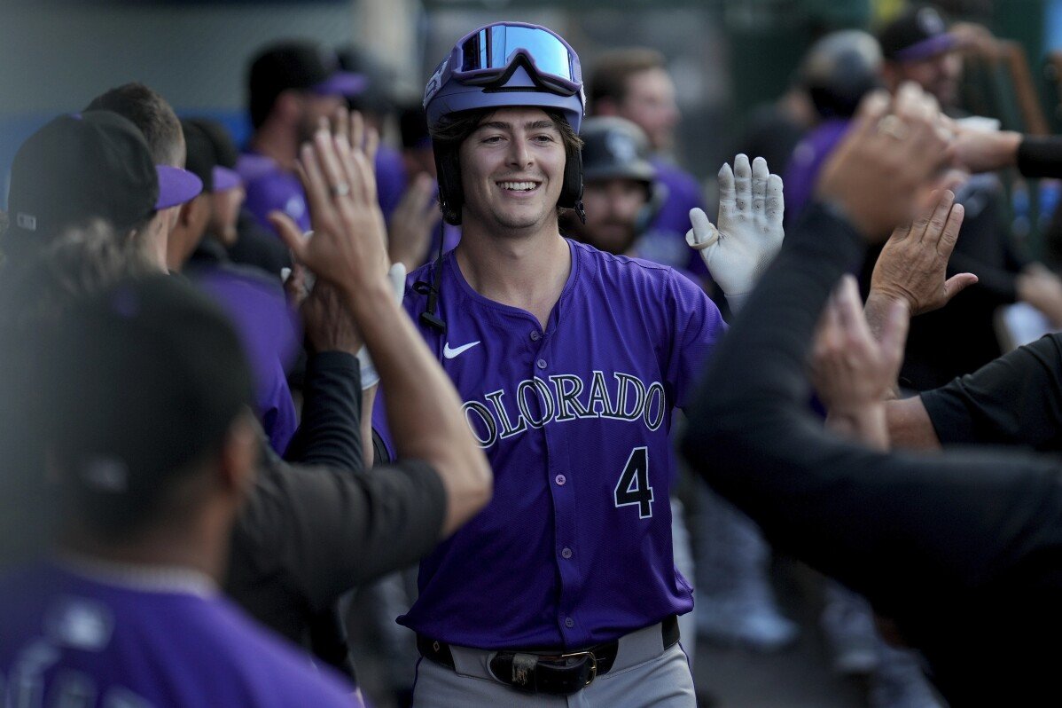 Jake Cave hits game-tying homer in the 9th, Rockies edge past Angels 5-4 in 10 innings