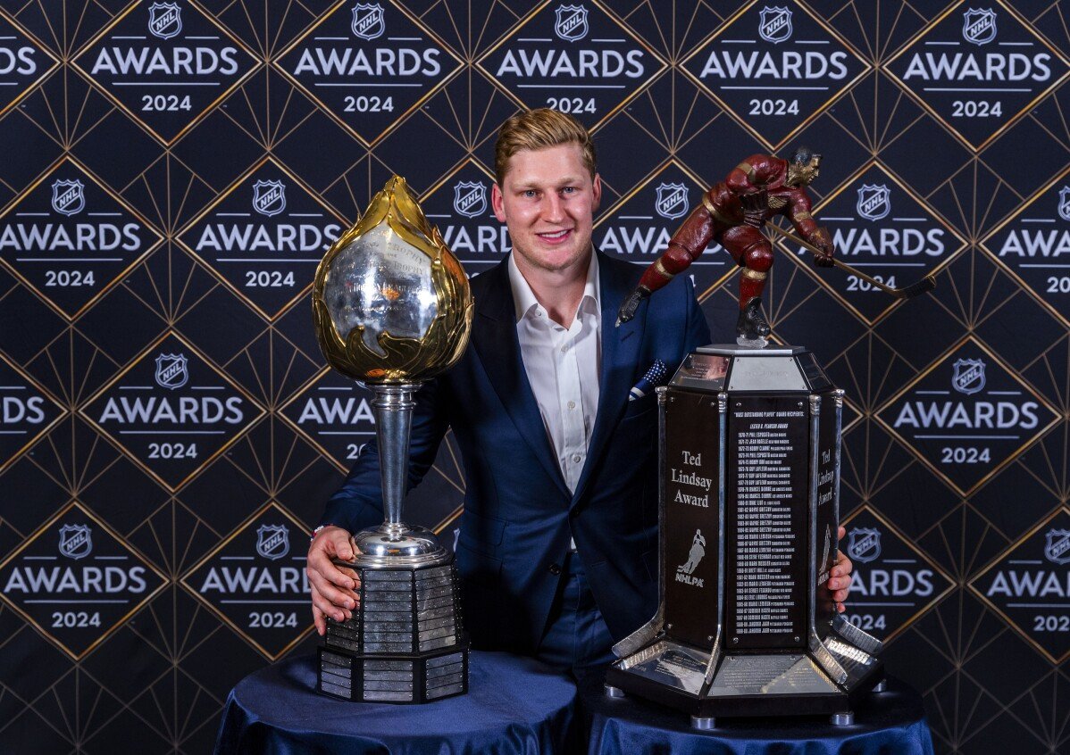 Nathan MacKinnon of the Colorado Avalanche Wins Hart and Lindsay Awards as the NHL's Top Player